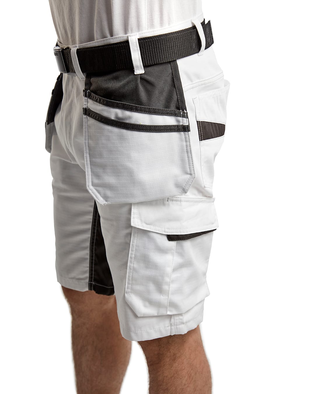 Blåkläder Schildersshort met Stretch – Wit/Donkergrijs