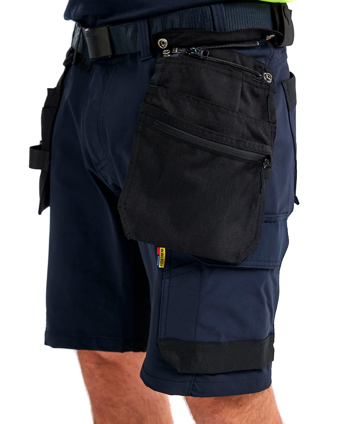 1702 Short 4-weg stretch met afneembare spijkerzakken Donker marineblauw/Zwart (8699)
