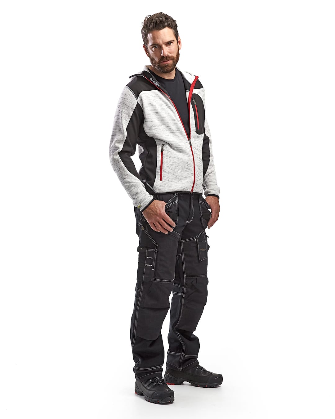 4930 Gebreid vest met softshell